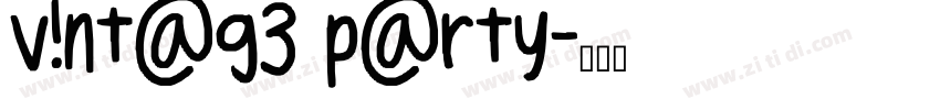 vintage party字体转换